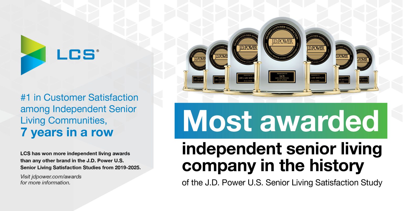 JD Power most awarded independent senior living company award badge