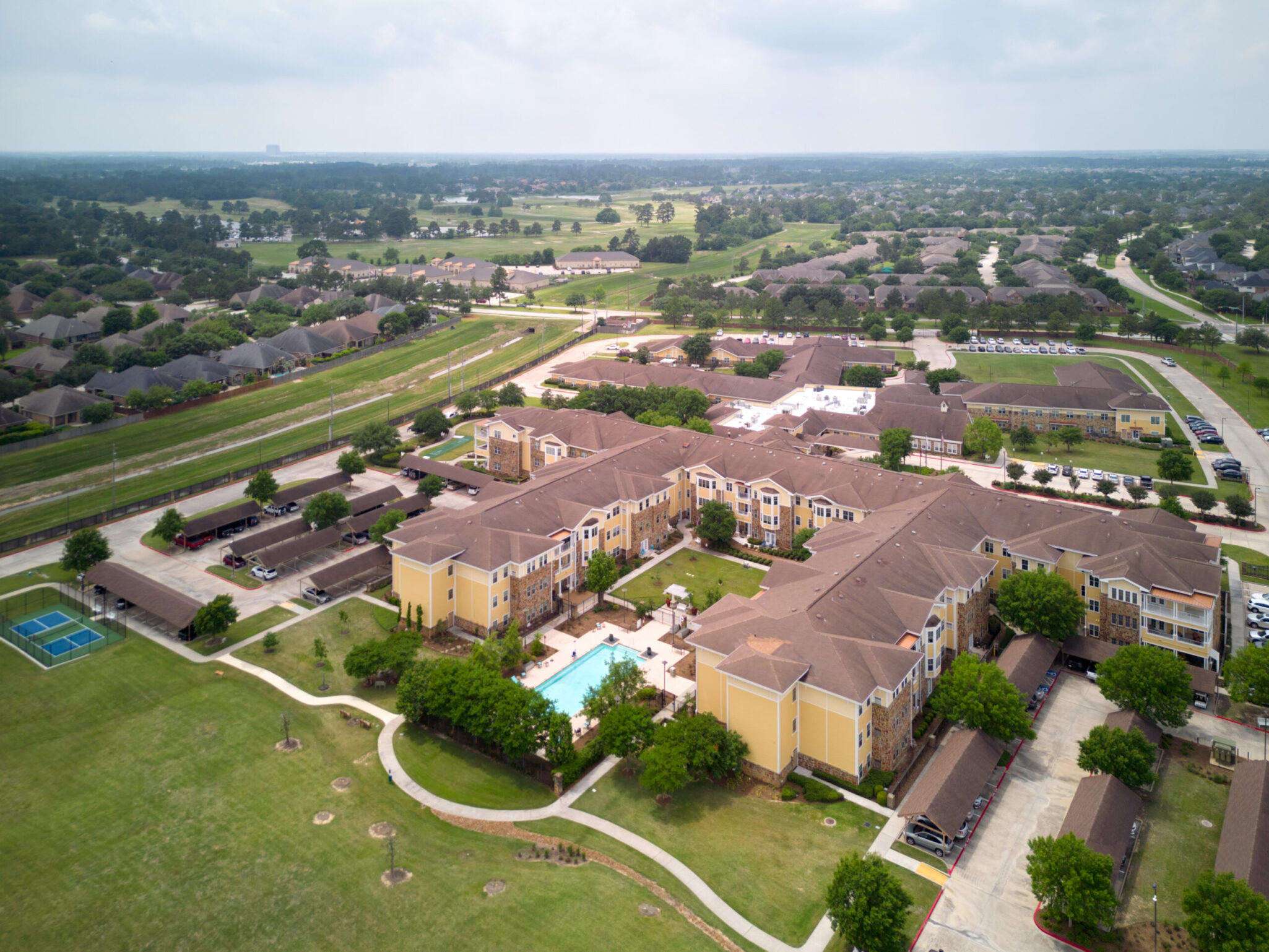 Aerial view of The Village at Gleannloch Farms